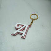 Barbie Style Initial Keyring